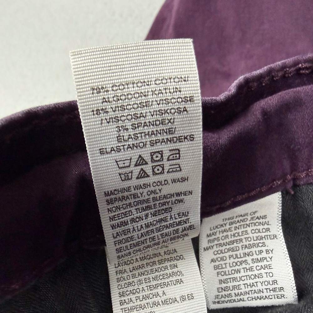 Lucky Brand Women 6/28 Plum Brooke Legging Jean Skinny Mid Rise Stretch Pants - Picture 6 of 14